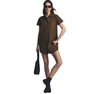 Maeve x Anthropologie - The Francine Cotton Button Down Mini Shirt Dress Sz XL